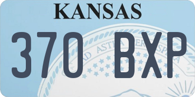 KS license plate 370BXP