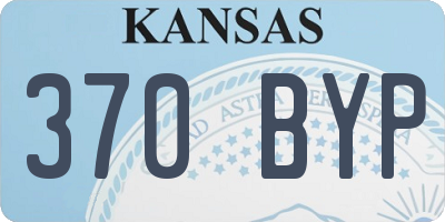 KS license plate 370BYP
