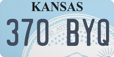 KS license plate 370BYQ