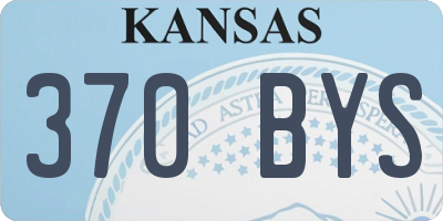 KS license plate 370BYS
