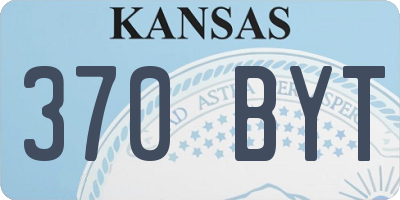 KS license plate 370BYT