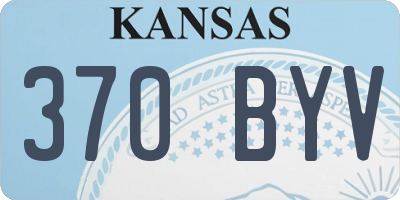 KS license plate 370BYV