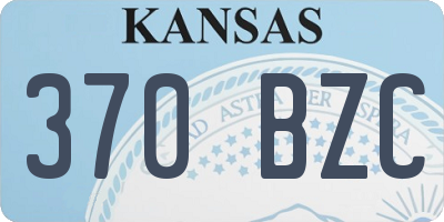 KS license plate 370BZC