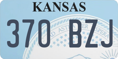 KS license plate 370BZJ