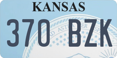 KS license plate 370BZK