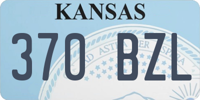 KS license plate 370BZL