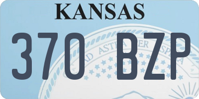 KS license plate 370BZP