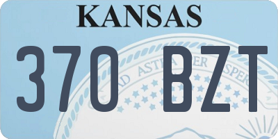 KS license plate 370BZT