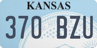 KS license plate 370BZU