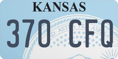 KS license plate 370CFQ