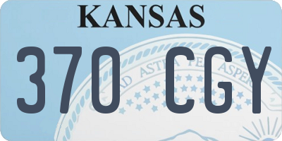 KS license plate 370CGY