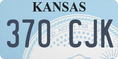 KS license plate 370CJK