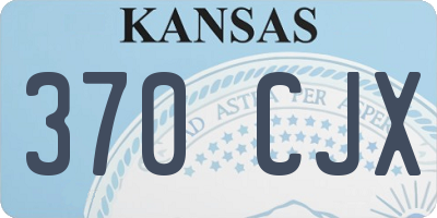 KS license plate 370CJX