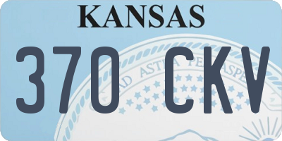 KS license plate 370CKV