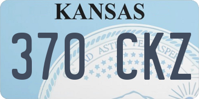 KS license plate 370CKZ