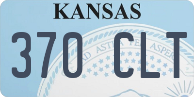 KS license plate 370CLT
