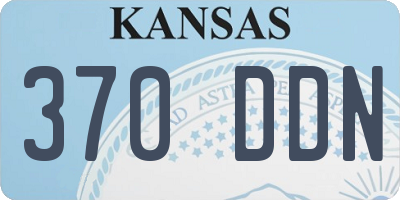 KS license plate 370DDN