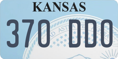 KS license plate 370DDO