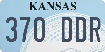 KS license plate 370DDR