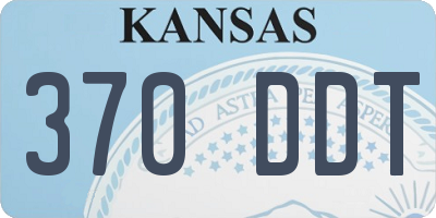 KS license plate 370DDT