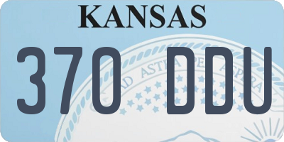 KS license plate 370DDU