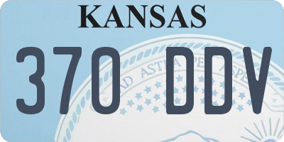 KS license plate 370DDV