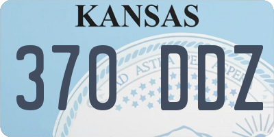 KS license plate 370DDZ