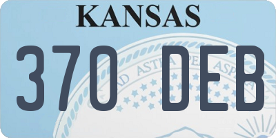 KS license plate 370DEB