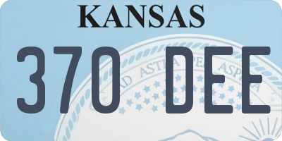 KS license plate 370DEE