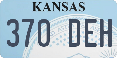 KS license plate 370DEH