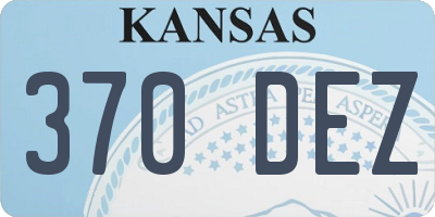 KS license plate 370DEZ