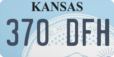 KS license plate 370DFH