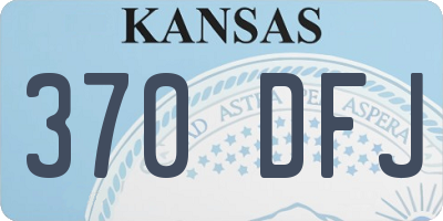 KS license plate 370DFJ