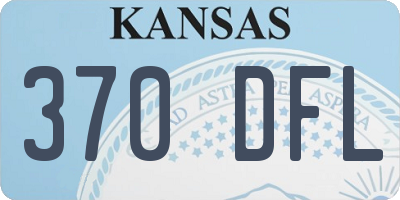 KS license plate 370DFL