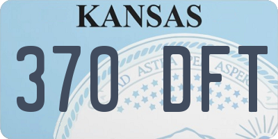 KS license plate 370DFT