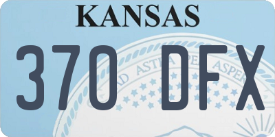 KS license plate 370DFX