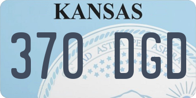 KS license plate 370DGD