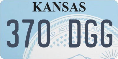 KS license plate 370DGG
