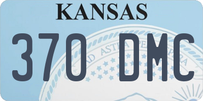 KS license plate 370DMC