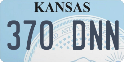 KS license plate 370DNN