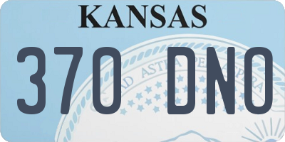 KS license plate 370DNO