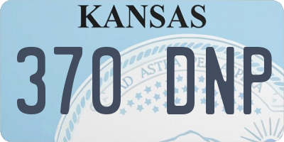 KS license plate 370DNP