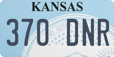 KS license plate 370DNR