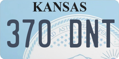 KS license plate 370DNT