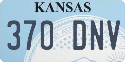 KS license plate 370DNV