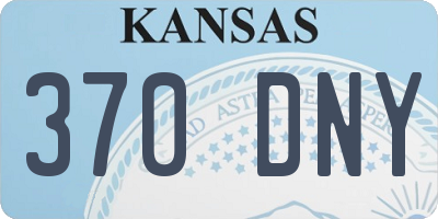 KS license plate 370DNY
