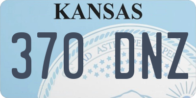 KS license plate 370DNZ