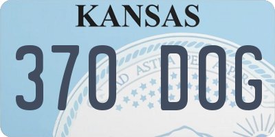 KS license plate 370DOG