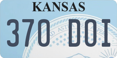 KS license plate 370DOI