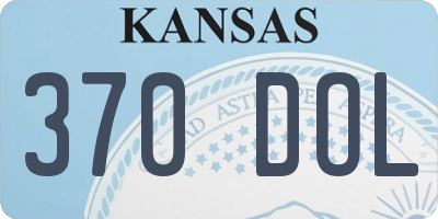 KS license plate 370DOL
